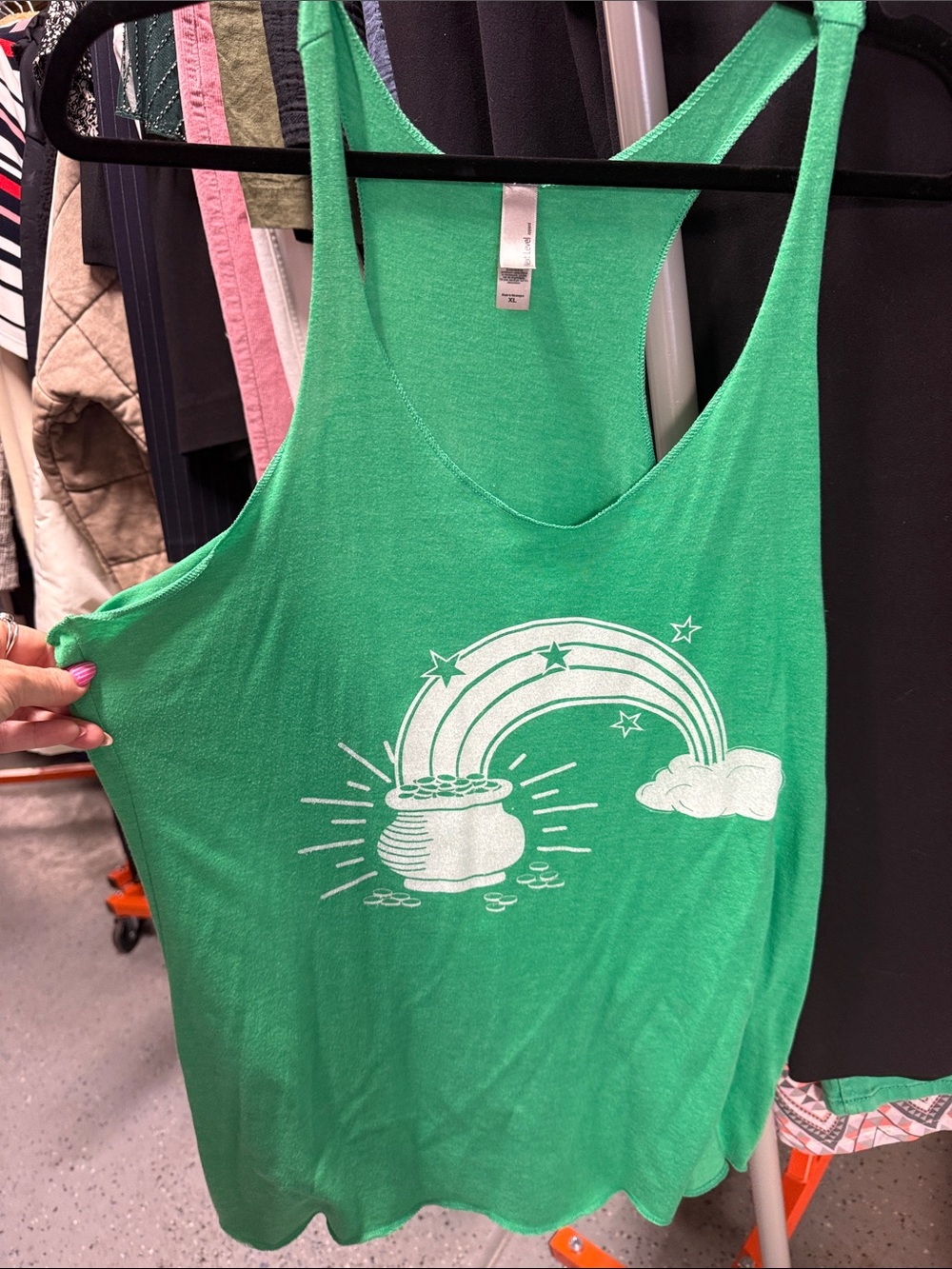 Next Level Apparel Green Racerback Tank St Patricks Day